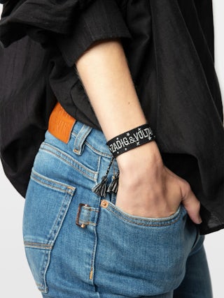 Woven Zadig Bracelet - Woven polyester bracelet with embroidery.