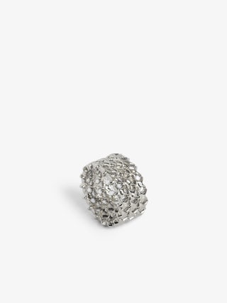 Rock Star Ring - Silver-toned brass ring featuring stars.