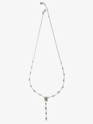 Rock Star Necklace - Adjustable long star necklace in silver-plated brass.