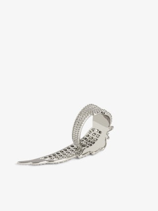 Rock Spread Your Wings Ring - Ring with rhinestone-embellished wings.