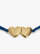 Bracciale Zadig Link Heart - Bracciale con cordoncino regolabile con doppi cuori incisi iconici della maison.