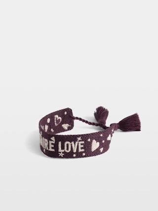 Zadig Woven Voltaire Bracelet - Woven polyester bracelet with embroidery.