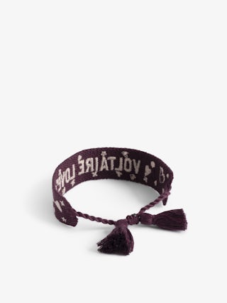 Zadig Woven Voltaire Bracelet - Woven polyester bracelet with embroidery.