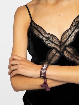 Zadig Woven Voltaire Bracelet - Woven polyester bracelet with embroidery.