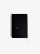 The Write Stuff Notebook - Voltaire Vice black notebook with bookmark.