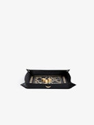 Rock and Roll The Dice Games Mat - Voltaire Vice grained leather games mat with gold-tone dice.