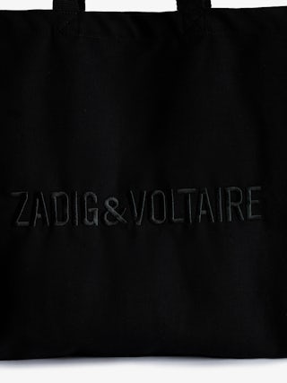 Tote bag Overnight Bag - Tote bag grande Voltaire Vice in cotone nero.