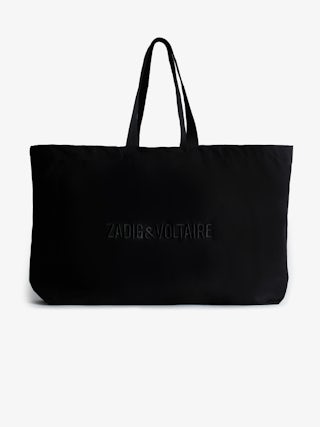 Tote bag Overnight Bag - Tote bag grande Voltaire Vice in cotone nero.