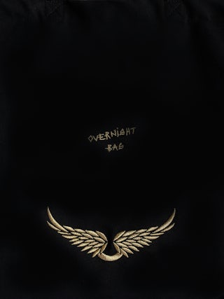 Overnight Bag Tote - Große Voltaire Vice Tote Bag aus schwarzer Baumwolle.