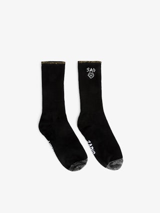 Set of 2 Pairs of Socks From Head To Toe - From Head To Toe black and white cotton socks with signature, “Cute” and “For Ever Young Happy” slogans, contrasting bands and sequin trim.