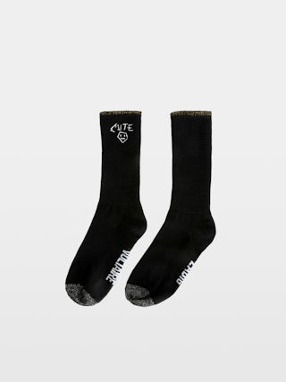 Set of 2 Pairs of Socks From Head To Toe - From Head To Toe black and white cotton socks with signature, “Cute” and “For Ever Young Happy” slogans, contrasting bands and sequin trim.