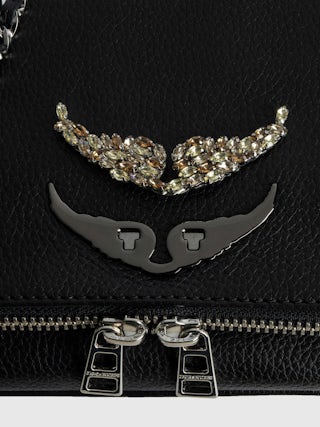 Charm Swing Your Wings Strass - Charm ailes à clipser sur un sac Swing your Wings, conçu pour personnaliser exclusivement cette gamme de sacs.