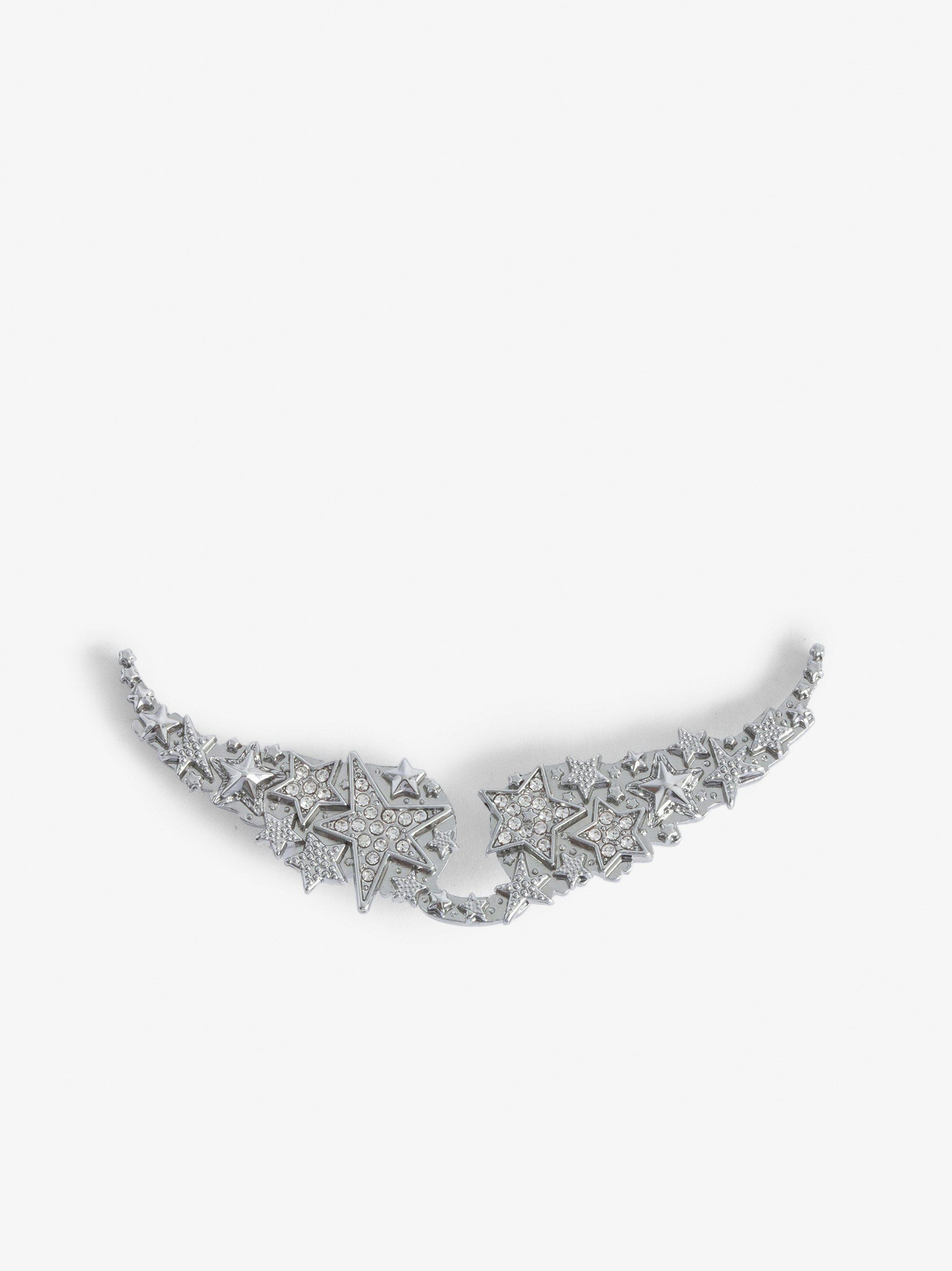 Swing Your Wings Star Diamanté Charm - Silver wings charm. with diamanté stars.