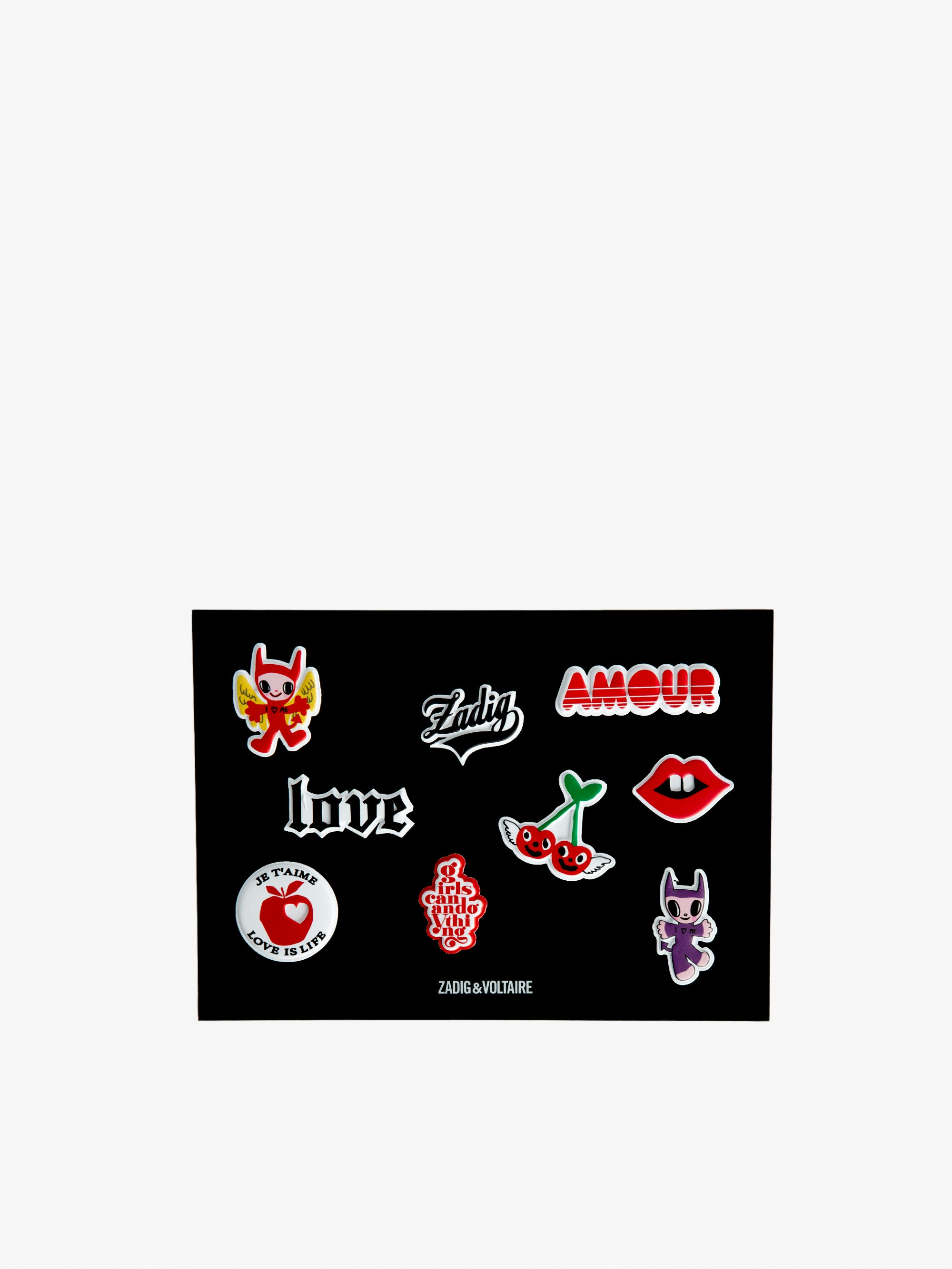Love Icons Stickers - 9 stickers with iconic Love motifs.