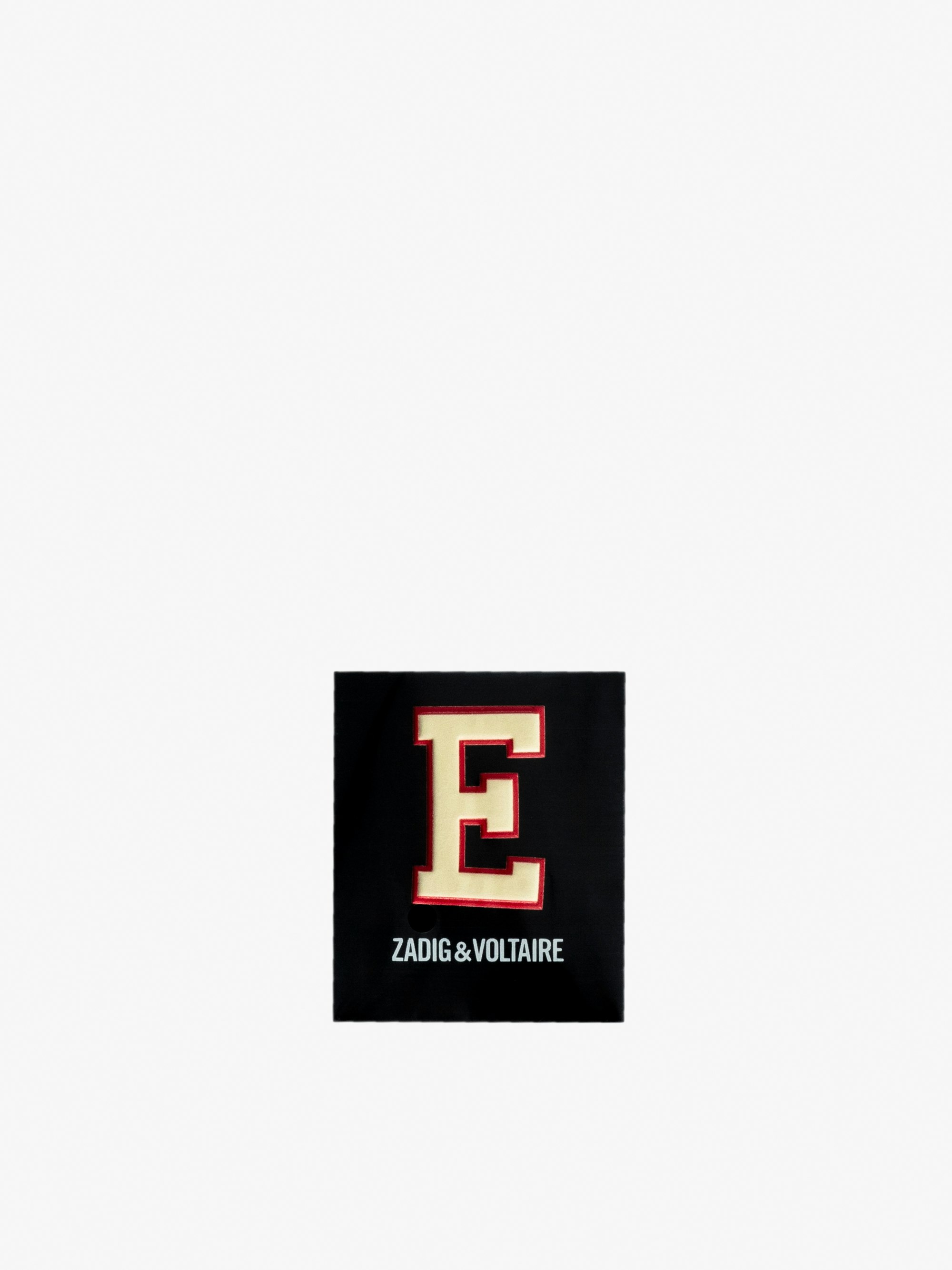 Initial E Sticker - Multicolored initial E sticker.