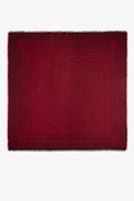 Glenn Scarf - Women’s red rectangular jacquard scarf.