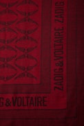 Glenn Scarf - Women’s red rectangular jacquard scarf.