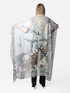 Kerry Scarf - Women’s khaki scarf with wild, floral and skull print and ZV signature.