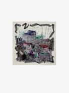 Blondie 85 Silk Scarf - Ecru silk scarf with ZadigCity print.