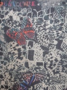 Kerry Scarf - Navy blue scarf with butterfly print.