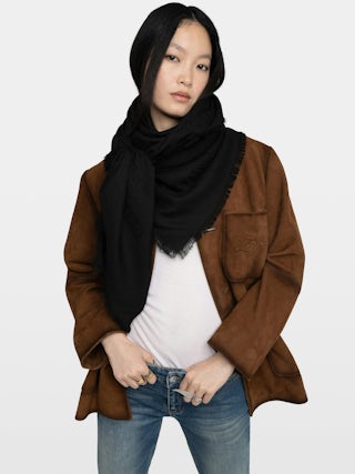 Schal Glenn Monogram 135 - Großer Jacquard-Schal mit Monogramm.