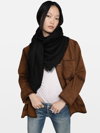 Glenn Monogram 135 Scarf - Large jacquard monogram scarf.