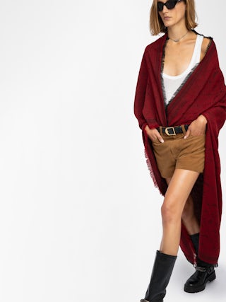 Schal Glenn Monogram 135 - Großer Jacquard-Schal mit Monogramm.