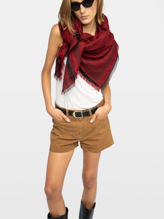 Glenn Monogram 135 Scarf - Large jacquard monogram scarf.