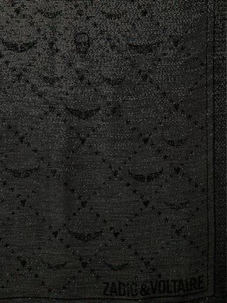 Glenn Metallic Monogram Scarf 135 - Large metallic monogram jacquard scarf.