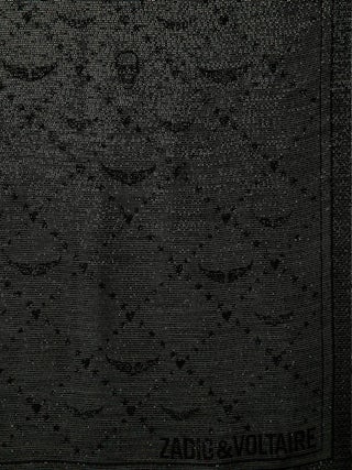 Glenn Metallic Monogram Scarf 135 - Large metallic monogram jacquard scarf.