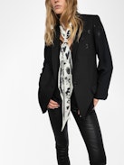 Foulard Jessie Love - Foulard en soie à imprimé cœur.