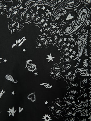 Pañuelo Debbie Bandana 85 - Pañuelo cuadrado de seda mixta con estampado de bandana.