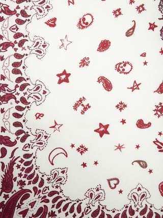 Debbie Bandana 85 Scarf - Square scarf in mixed silk with bandana print.