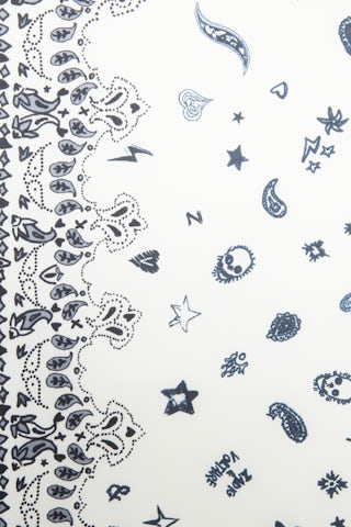 Debbie Bandana 65 Scarf - Square scarf in mixed silk with bandana print.