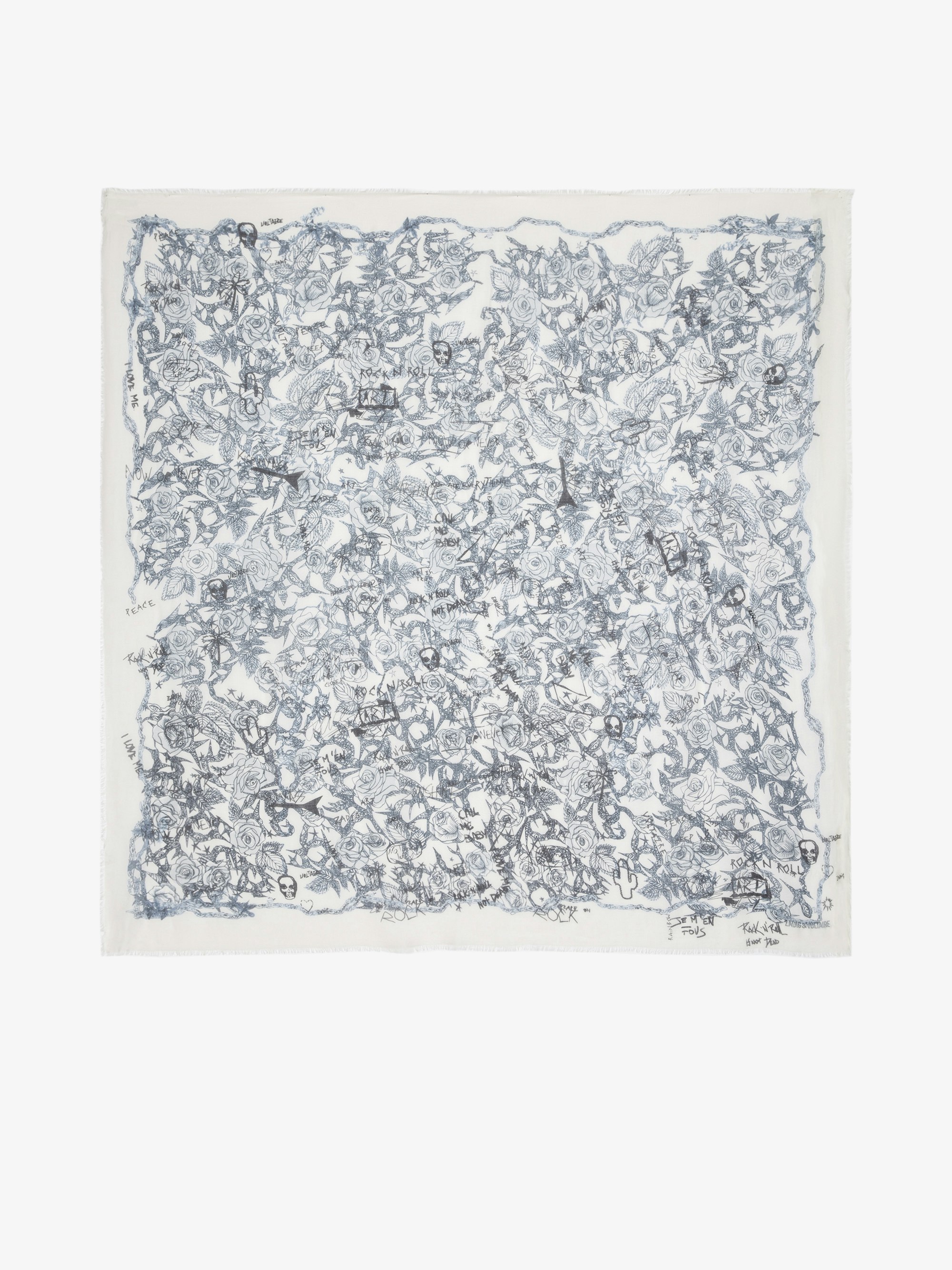 Kerry Scarf - Modal scarf with rose print.
