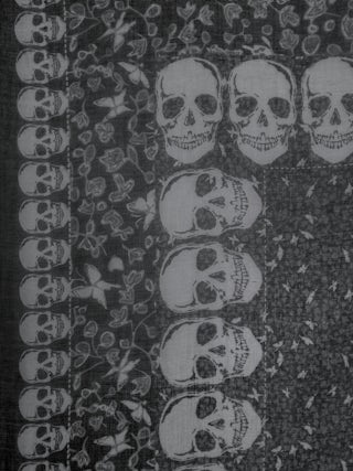 Kerry Garden 135 Scarf - Modal scarf with skull and flower print.