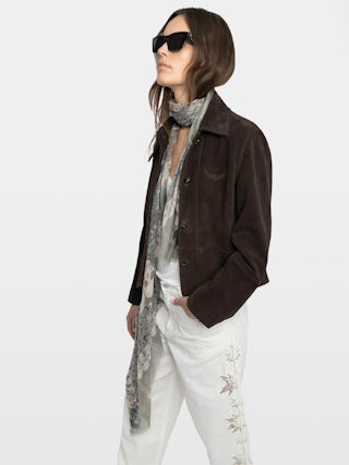 Kerry Garden 135 Scarf - Scarf in modal with skull and flower print.