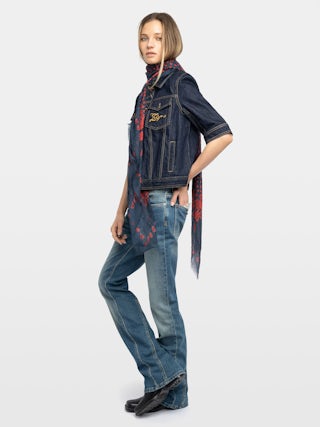 Kerry Hearts Scarf 135 - Modal scarf with hearts.