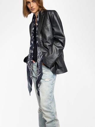 Schal Blondie Bandana 130 - Seidentuch mit Bandana-Print.