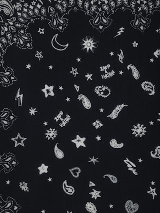 Schal Blondie Bandana 130 - Seidentuch mit Bandana-Print.