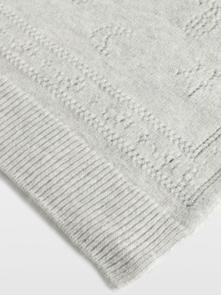 Demi Pointelle Scarf - Long scarf in wool and cashmere with pointelle details.