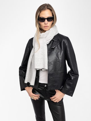 Schal Demi Pointelle - Langer Schal aus Wolle und Kaschmir mit Pointelle-Details.