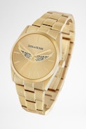 Zadig Gold Wings Watch - Women's steel watch in gold with wings