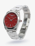 Time2Love Watch - Women's stainless steel watch with matte red face