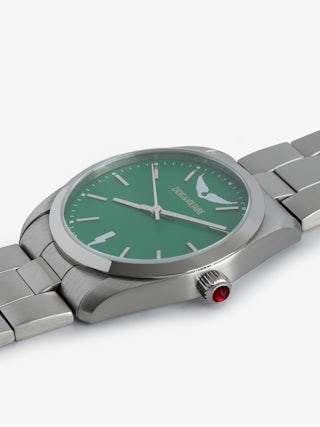 Time2Love Watch - Women's stainless steel watch with matte green face