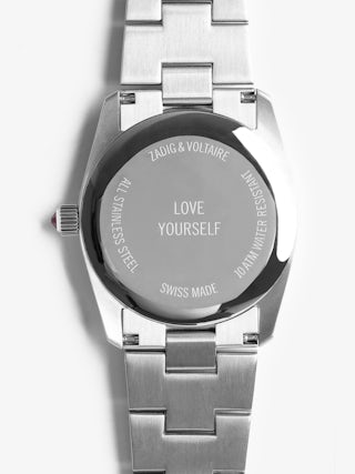 Time2Love Watch - Women's stainless steel watch with matte green face