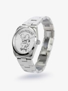 Montre Zadig Mouse - Montre en acier inoxydable gris à cadran motif souris.