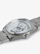 Montre Zadig Mouse - Montre en acier inoxydable gris à cadran motif souris.