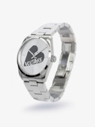 Reloj Zadig Heart - Reloj de acero inoxidable gris con esfera de corazón Voltaire.