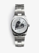 Reloj Zadig Heart - Reloj de acero inoxidable gris con esfera de corazón Voltaire.